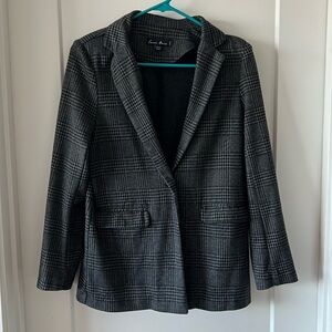 Dark gray plaid blazer
